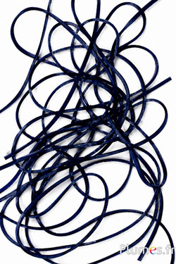 Leren riem - dikte 2 mm - nachtblauw